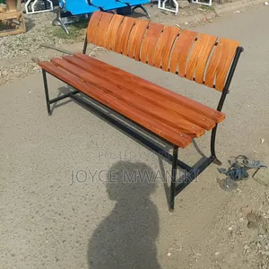 Metallic Wooden Waiting Bench