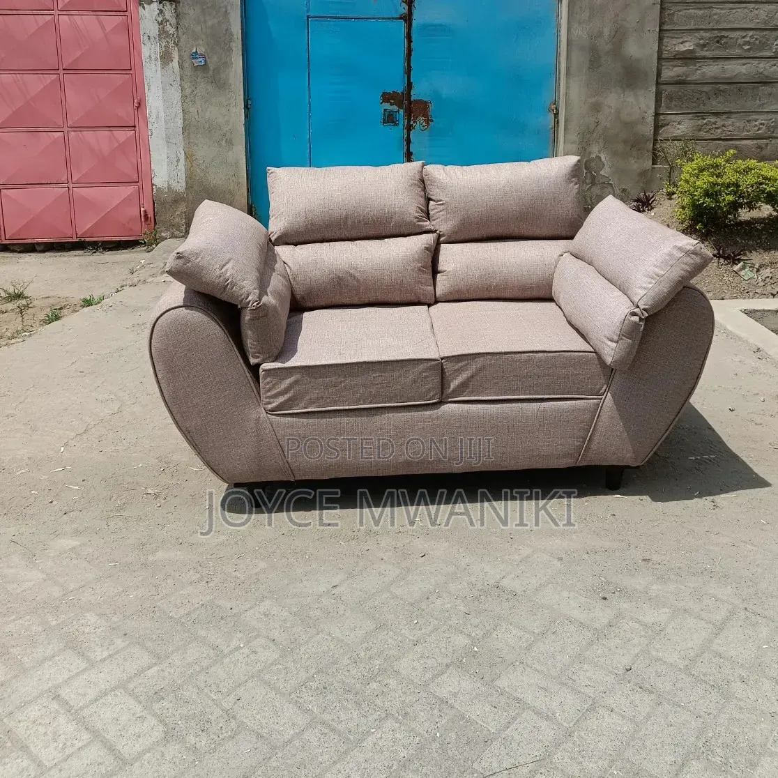 2 Seater Modern Sofa Set, Baige 