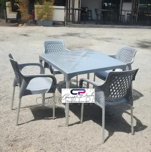 4 Rosa Hotel Chairs Matching Square Table