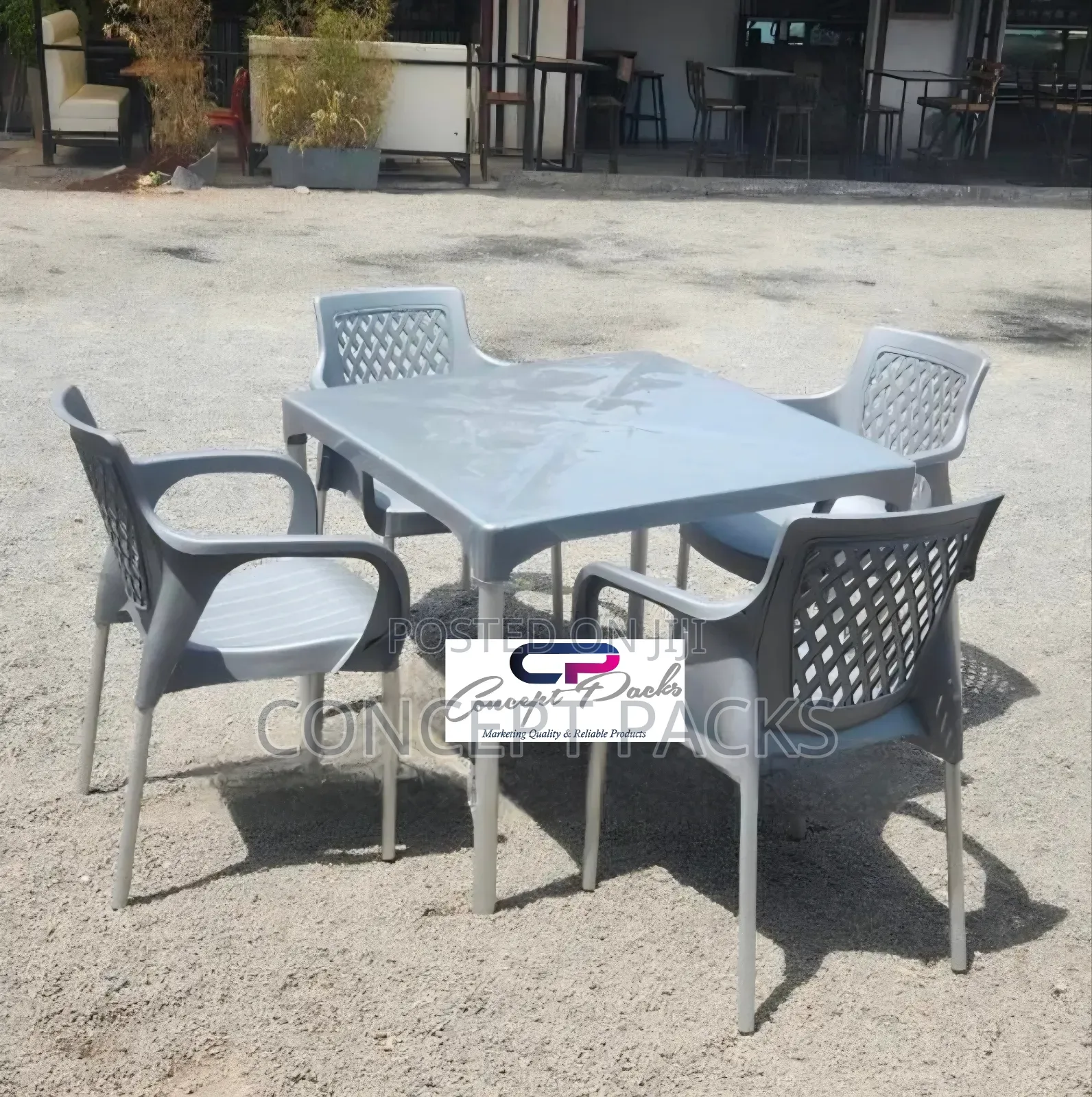 4 Rosa Hotel Chairs Matching Square Table