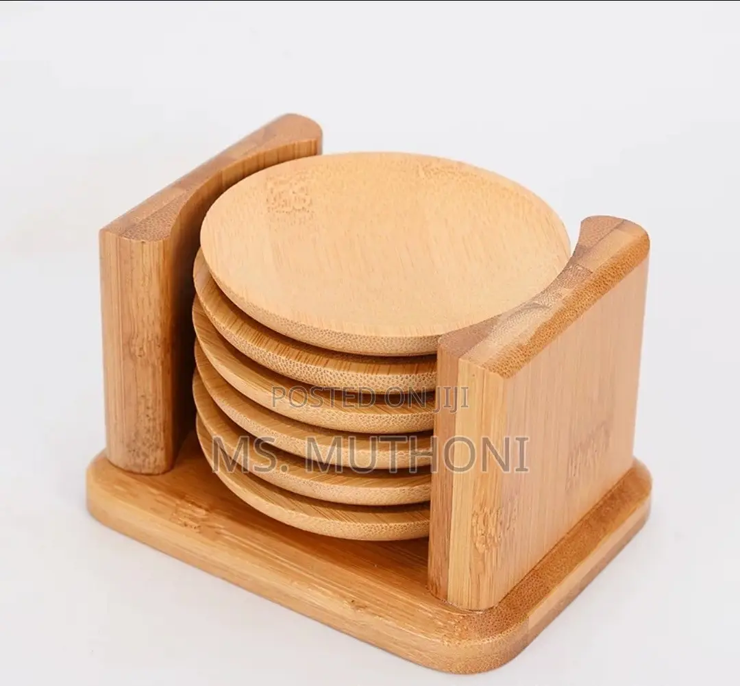 Stylish Bamboo Coaster Set*