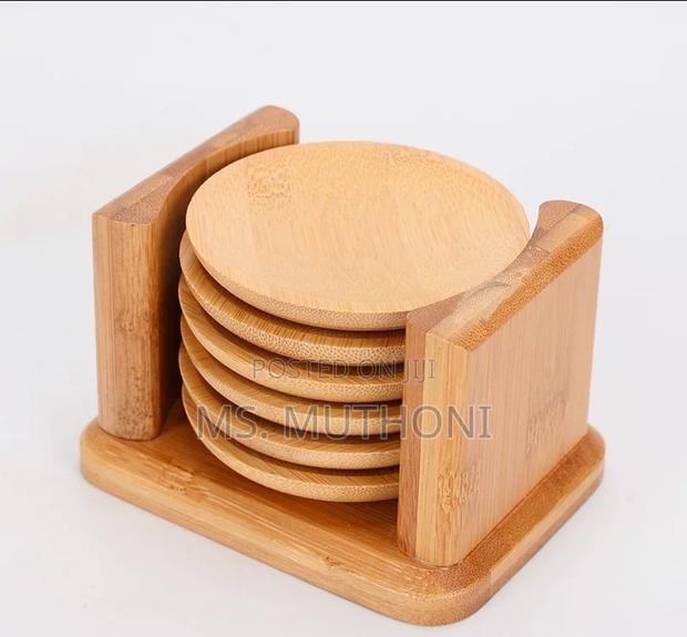 Stylish Bamboo Coaster Set* - thumbnail 2