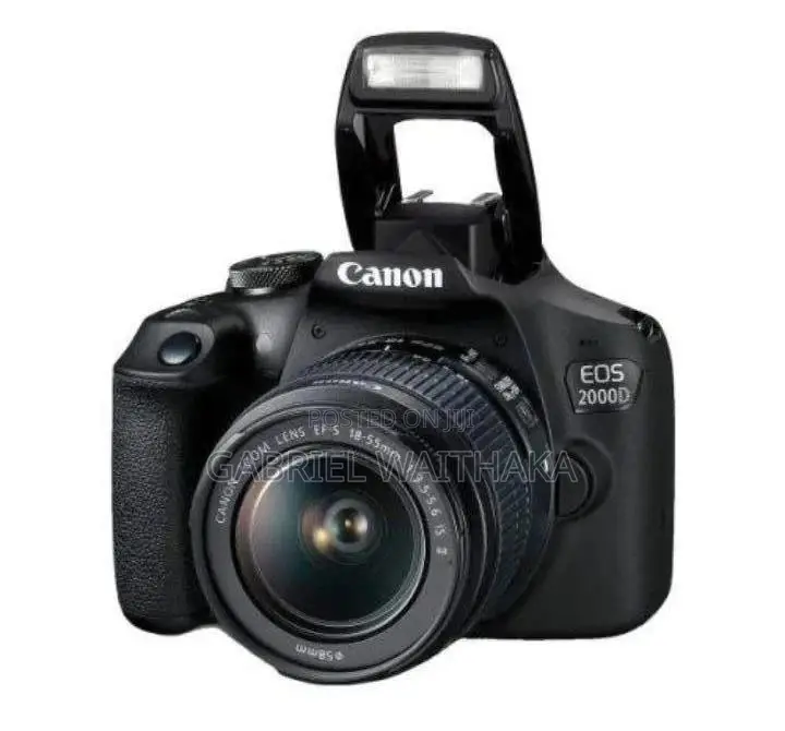 Canon Eos 2000d DSLR 24.1mp Camera With Ef-S 18-55mm F/3.5-5.6 Ii Usm