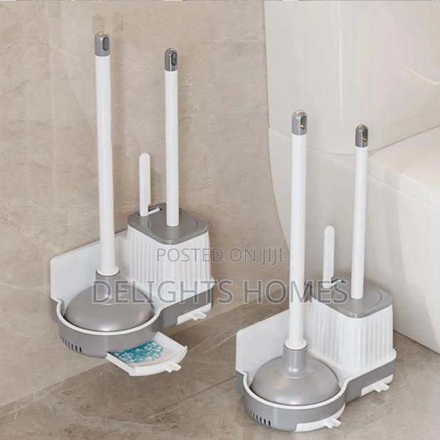 In 1 Toilet Brush Plunger Set-Bli