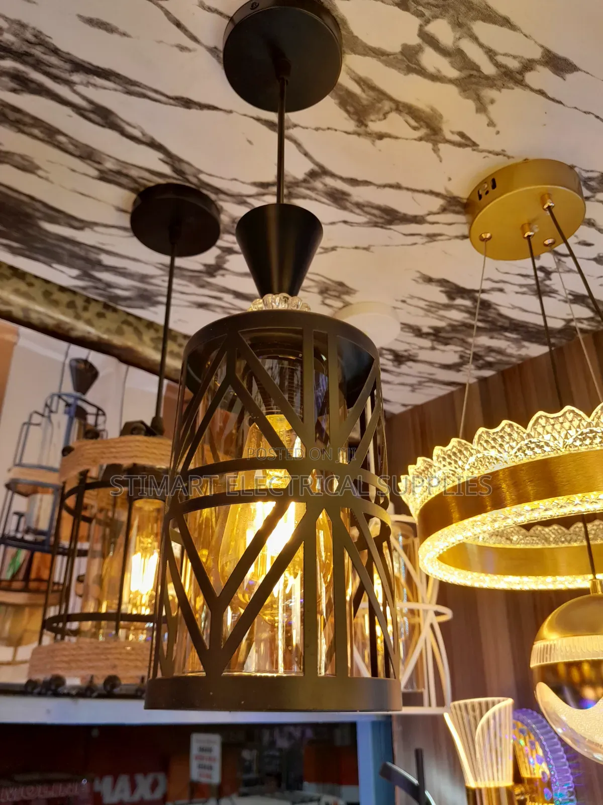 Stylish Black Metal Pendant Light
