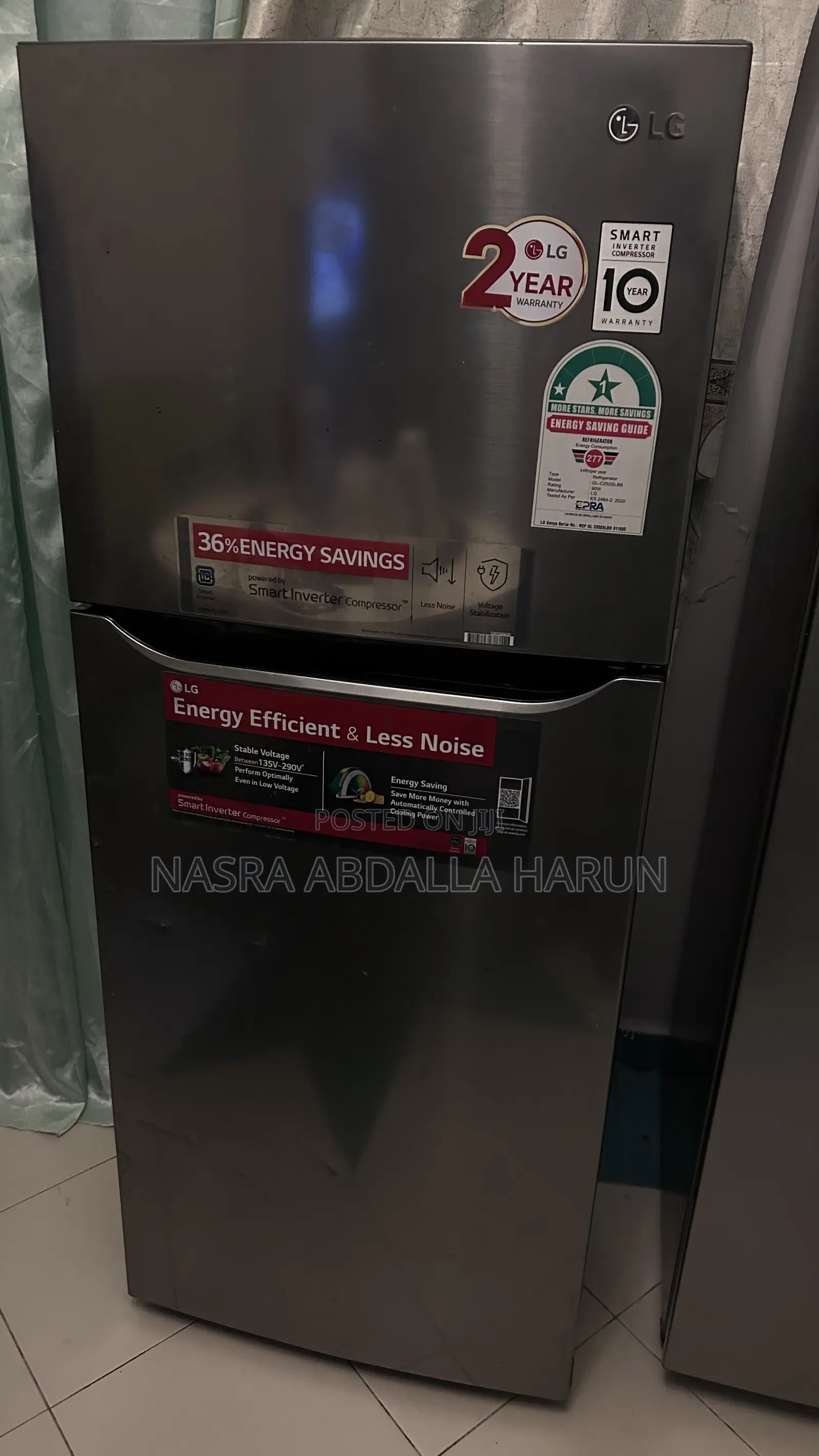 LG Energy Efficient and Less Noise Refrigerator