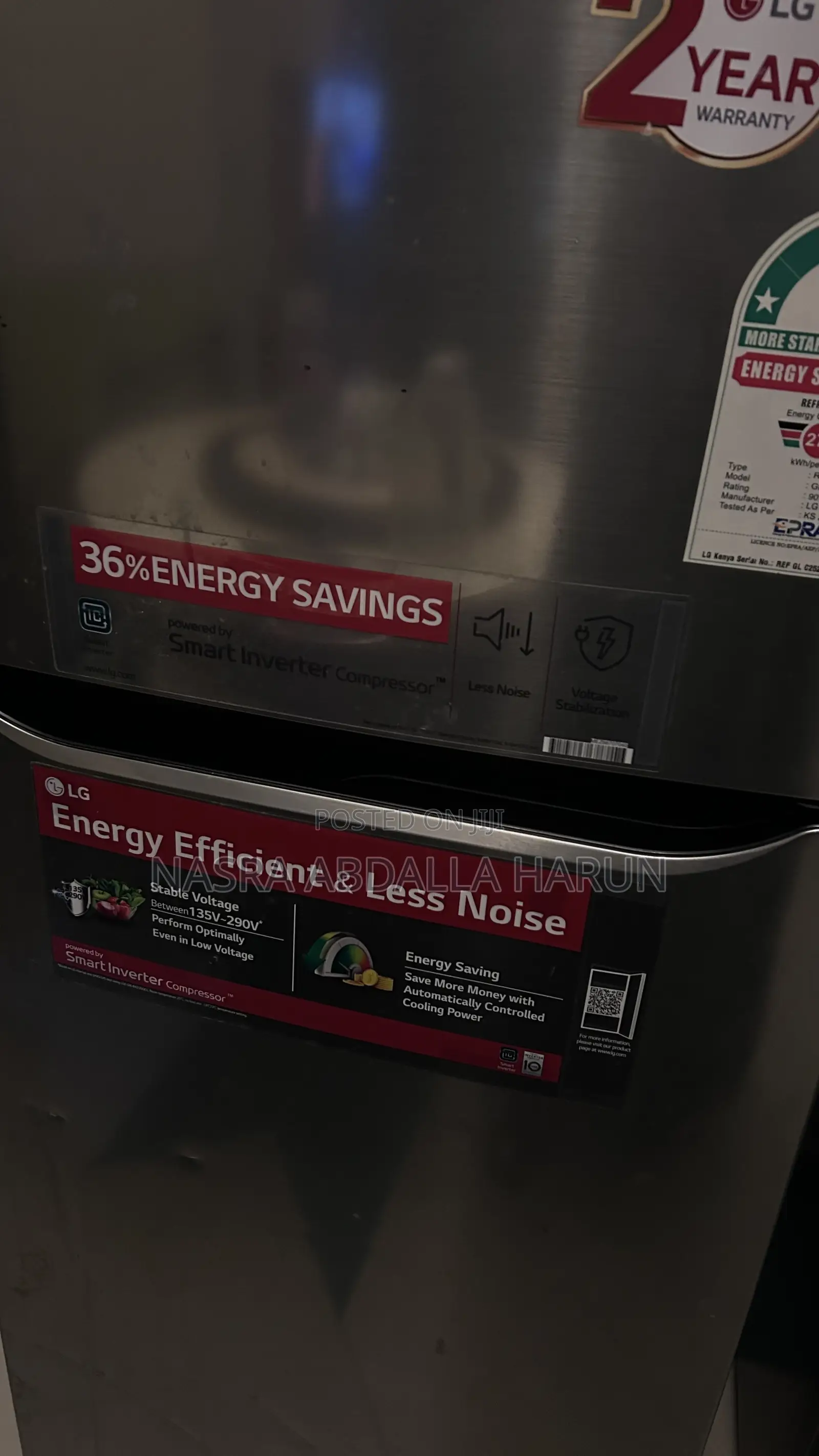 LG Energy Efficient and Less Noise Refrigerator