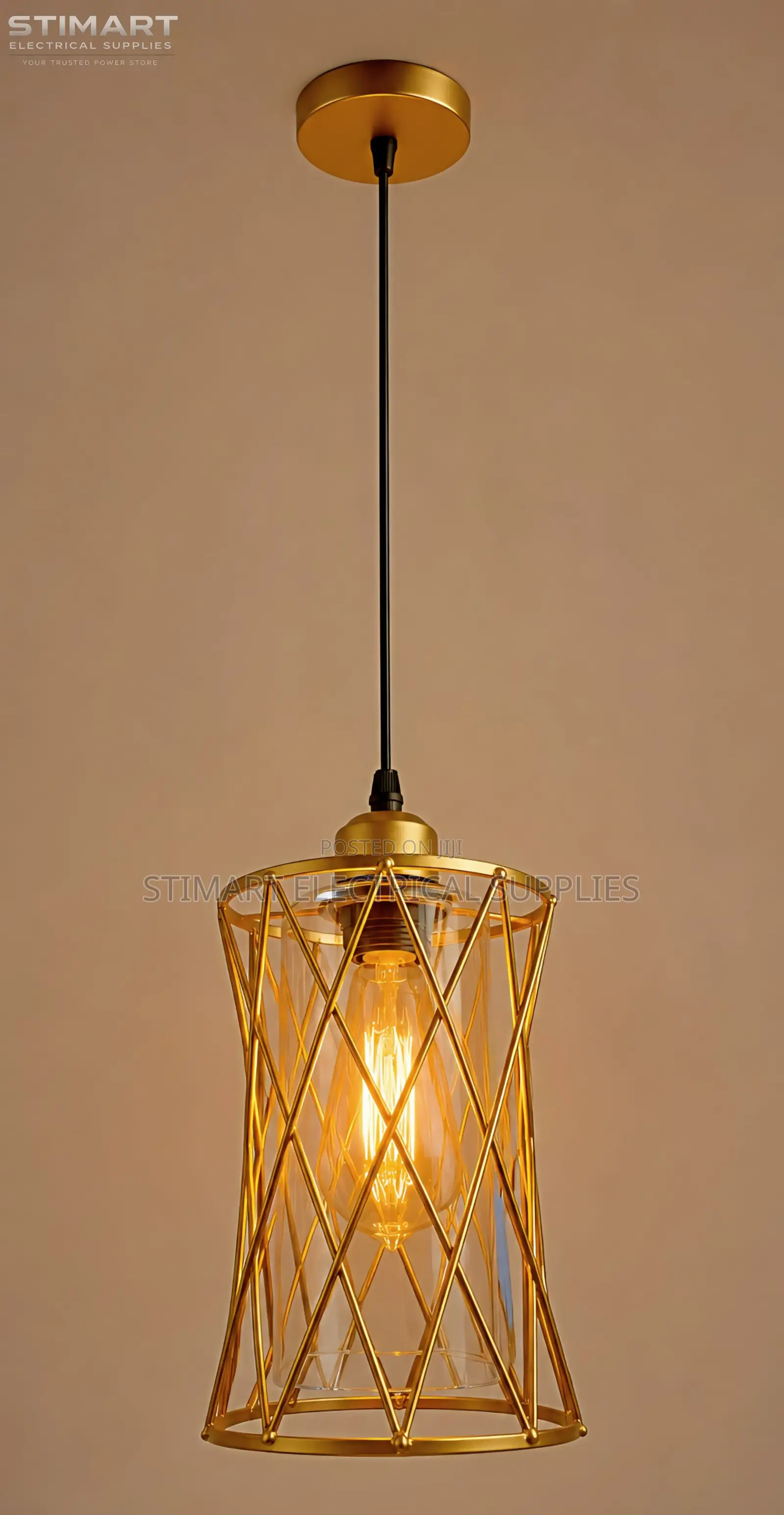 Sleek Gold Pendant Light