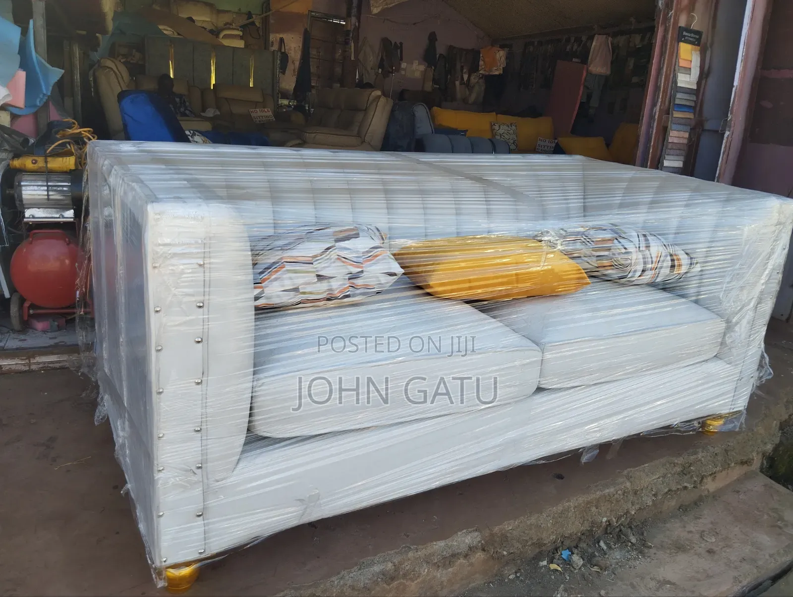 White Spring Cauch Sofa