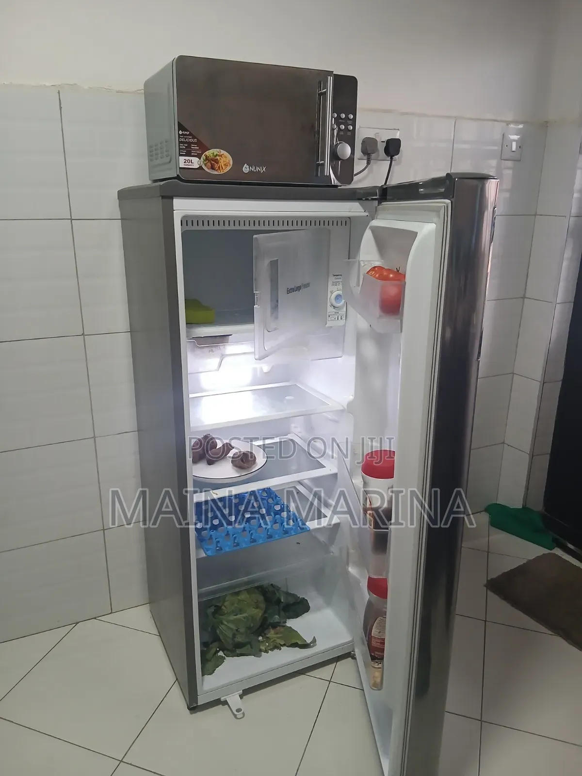 LG 220L 60W Fridge and Nunix 20L Microwave