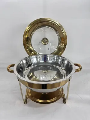 Elegant Round 6-Litre Stainless Steel Chafing Dish-Bli