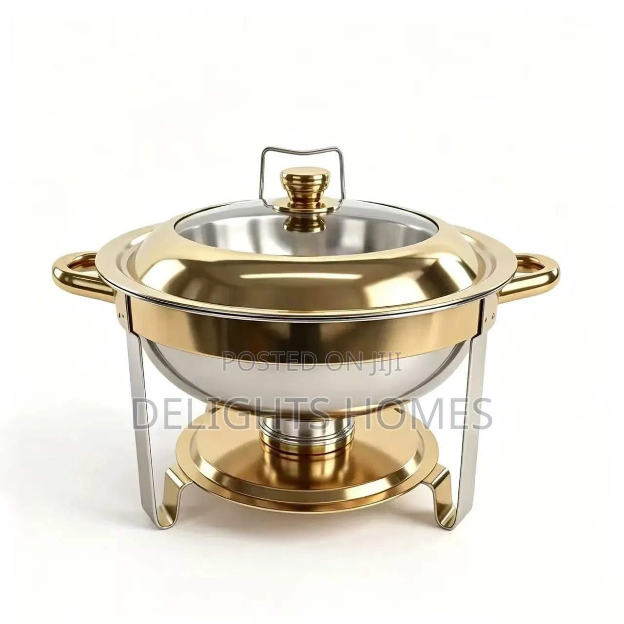 Elegant Round 6-Litre Stainless Steel Chafing Dish-Bli