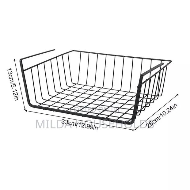 Metallic Under the Shelf Mesh Rack Cabinet Organizer - thumbnail 2