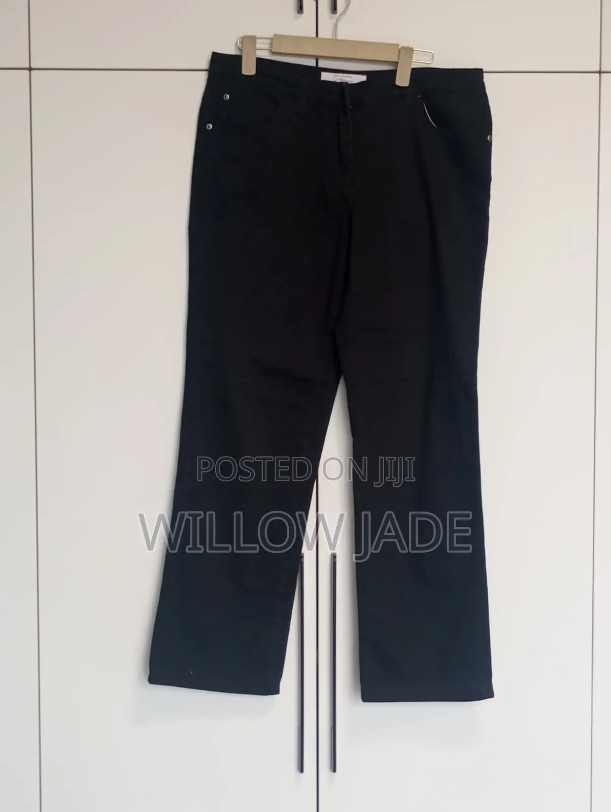 Black Straight Leg Denim - Size 12/14