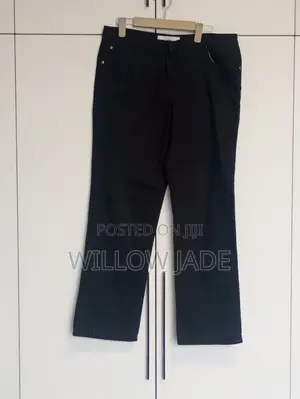 Black Straight Leg Denim - Size 12/14