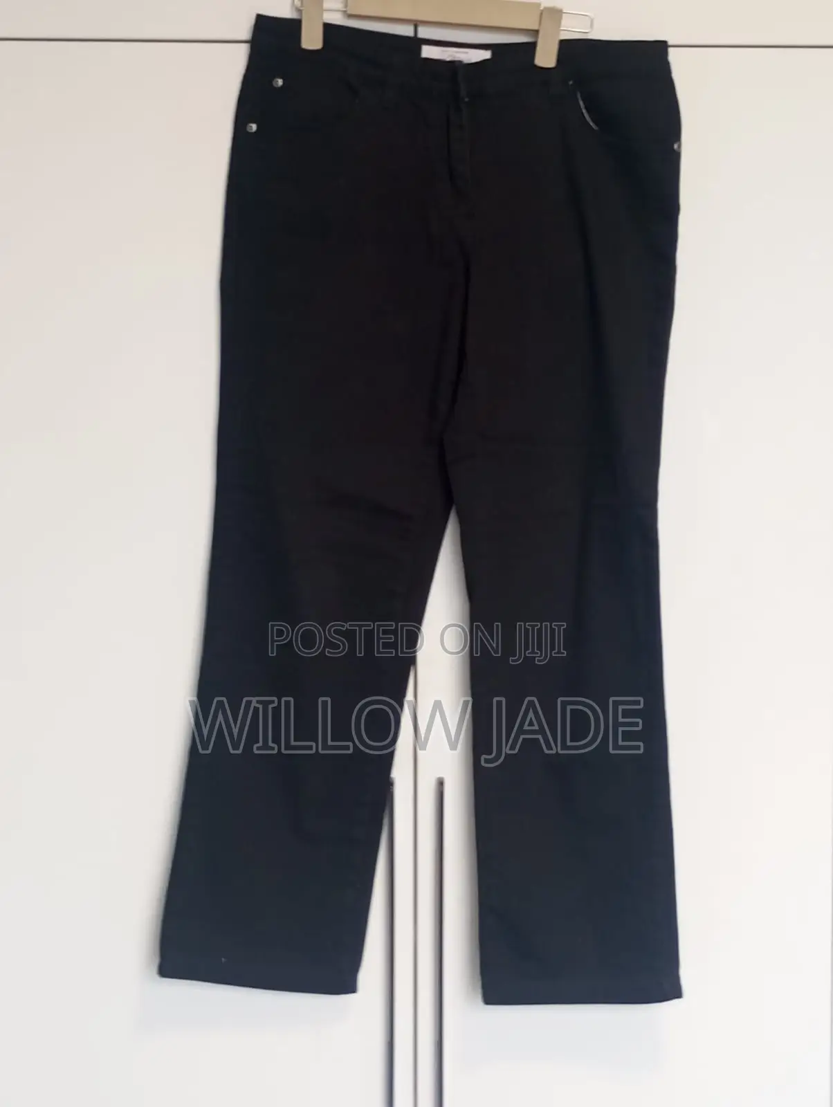 Black Straight Leg Denim - Size 12/14