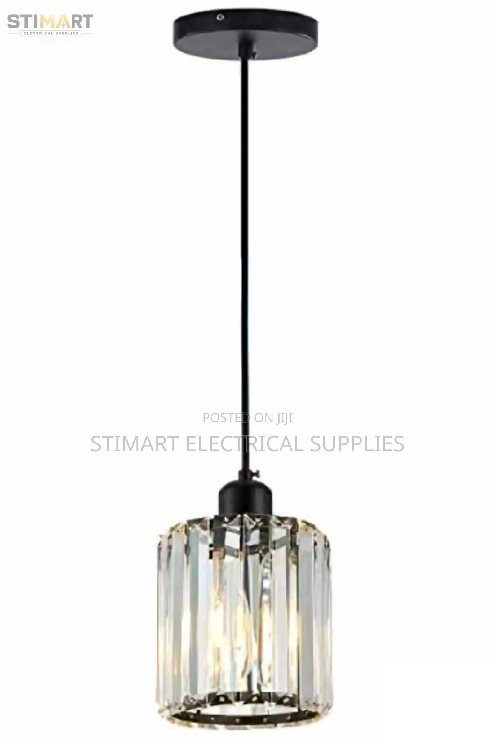 Modern Black Crystal Pendant Light