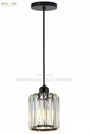 Modern Black Crystal Pendant Light