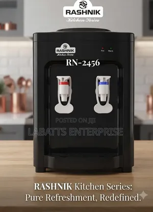 Elegant Black Hot Normal Water Dispenser – Modern Table Top Design