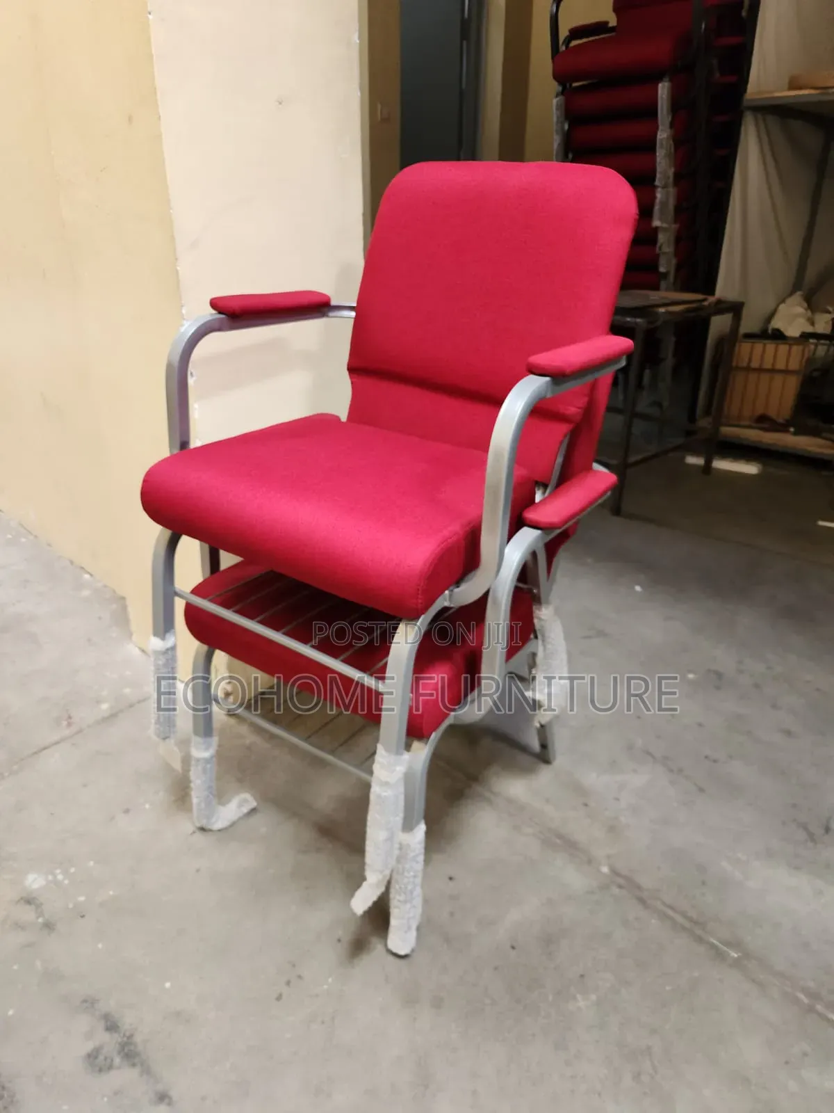 Heavy-Duty Waiting Reception Chair – Red
