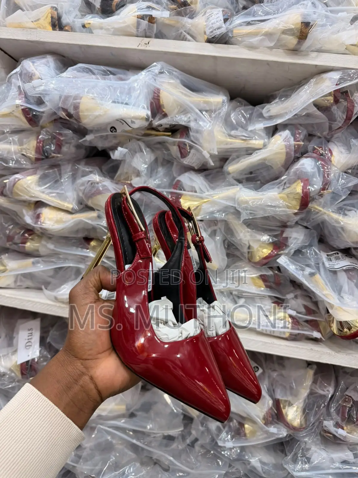 Pointed Toe Stiletto Slingback Pumps Size 37-41