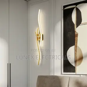 LED Wall Lamp Iron Design Golden Finish for Bathroom and Living Room
