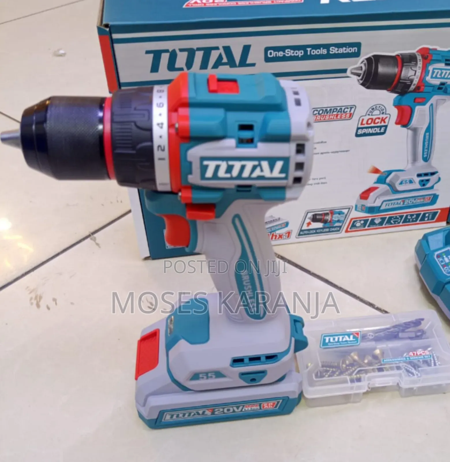 TOTAL 20V Cordless Electric Drill – Portable Drill Driver