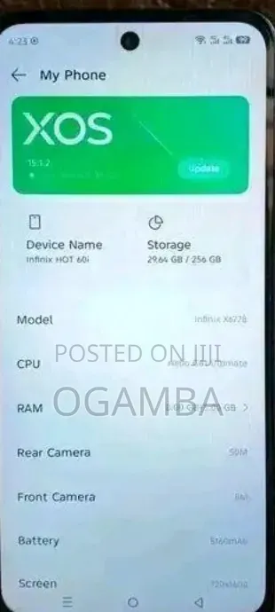 Infinix Hot 60i 256 GB Gray