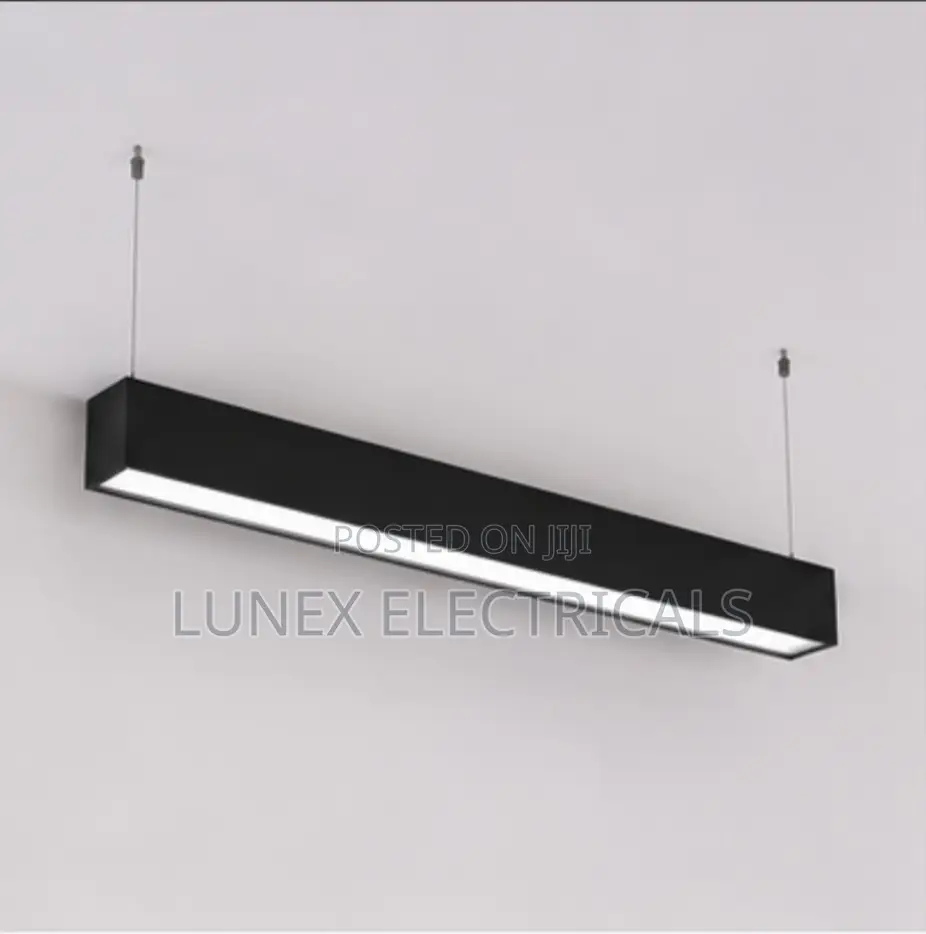 4ft Black Aluminum Profile LED Hanging Linear Light