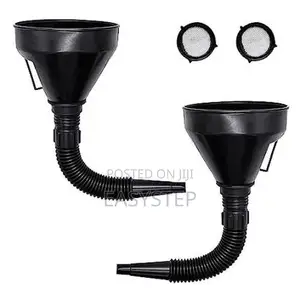 Rollinson Black Plastic Funnel With Filter