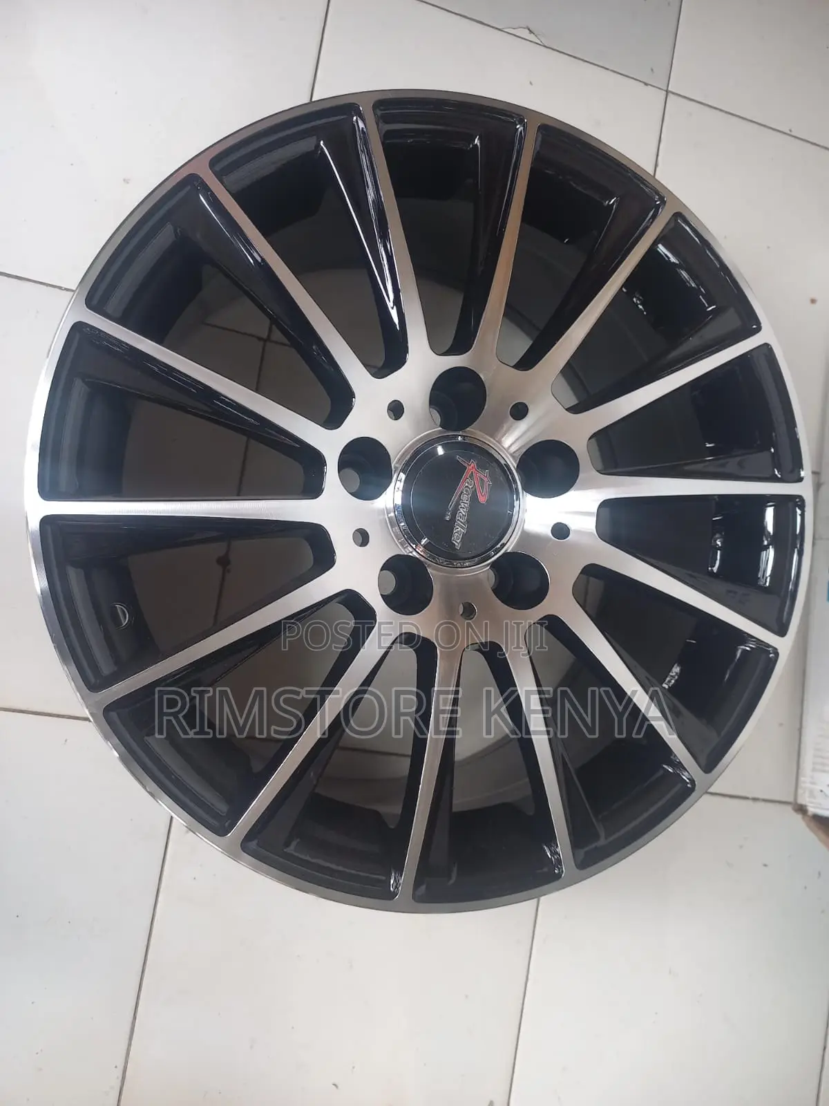 Size 18 Black Silver Alloy Rims