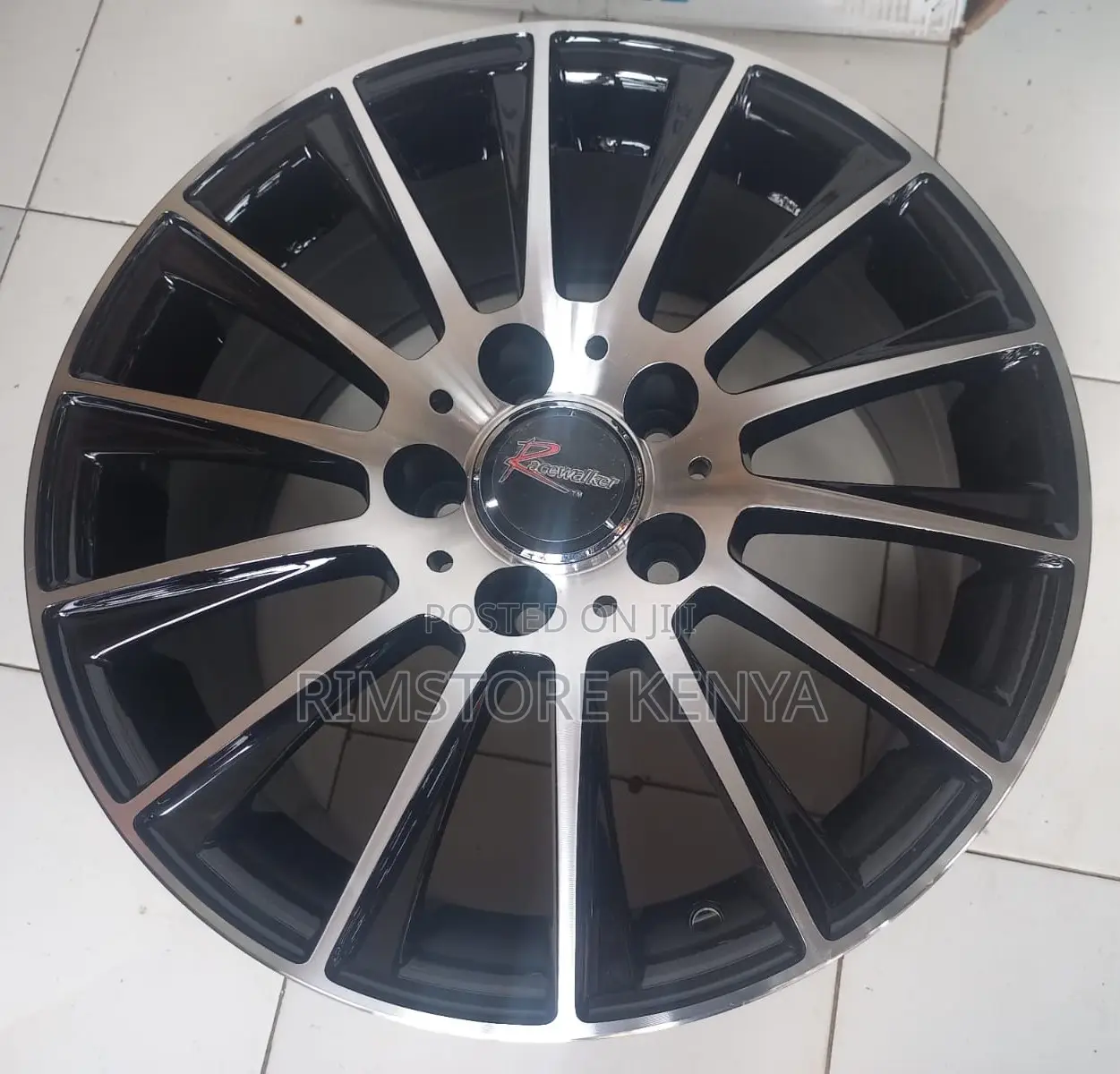 Size 18 Black Silver Alloy Rims