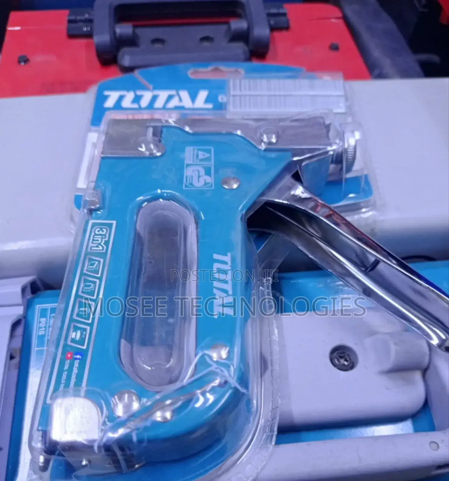 Total 3-in-1 Hand Staple Gun Heavy Duty Fastening Tool