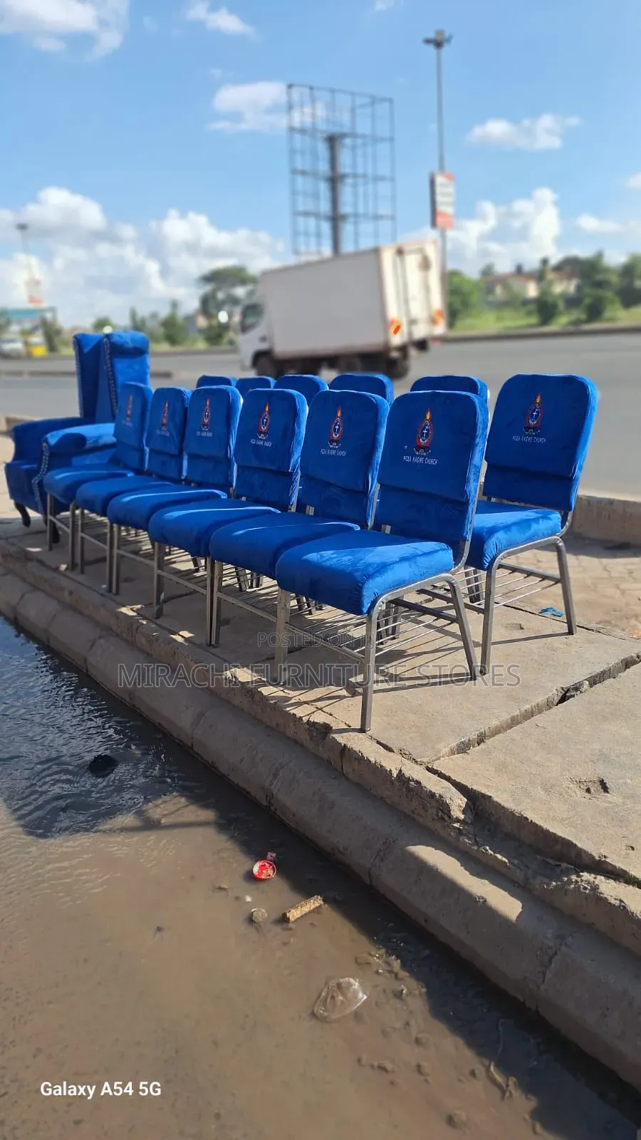 Bluead Silver Church Seats