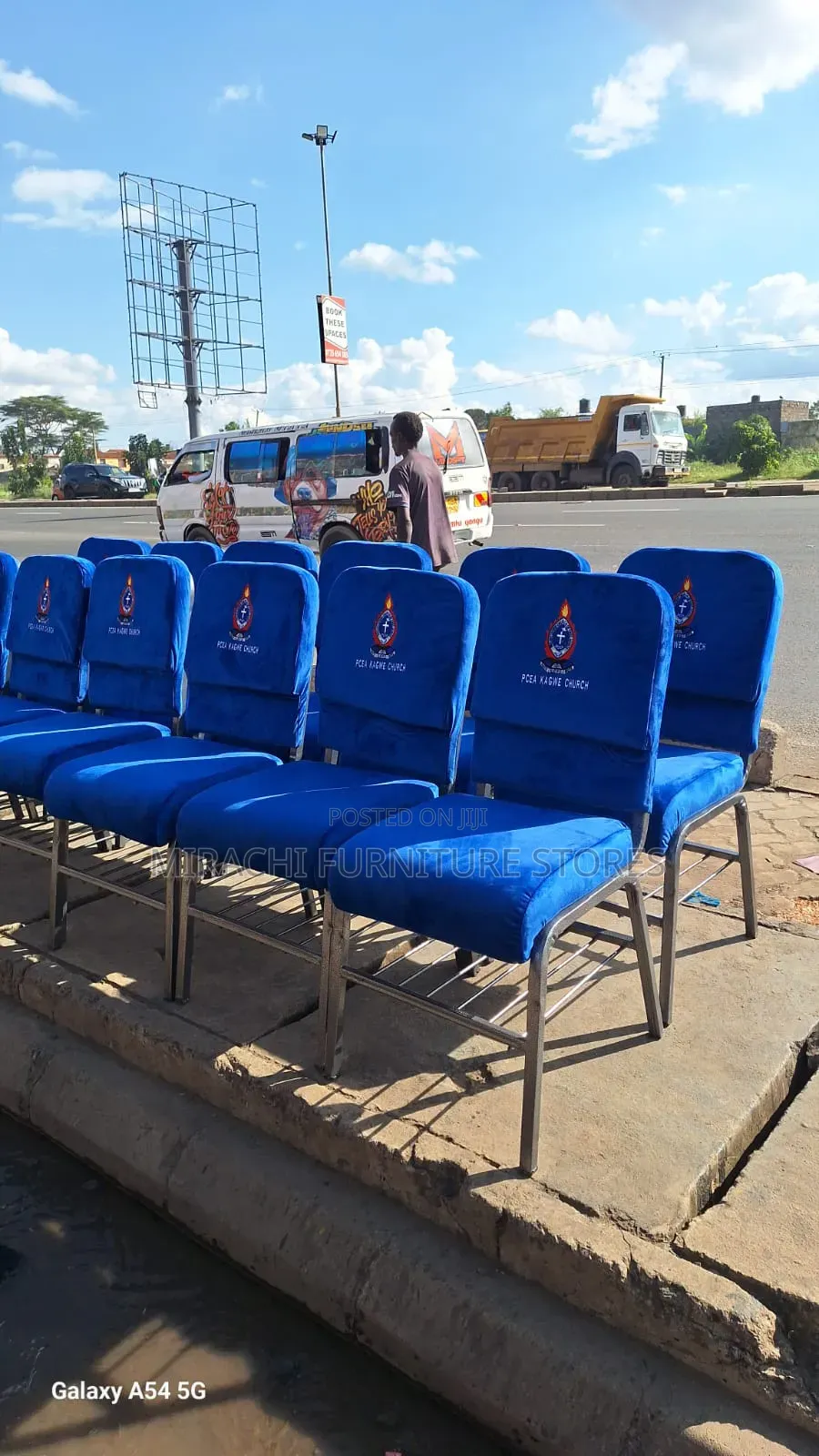Bluead Silver Church Seats