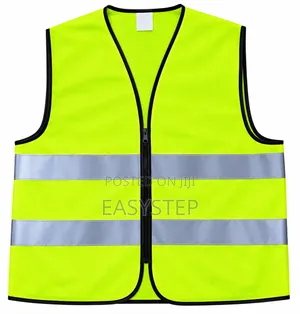 Neon Green Reflective Vest With Zip-Heavy