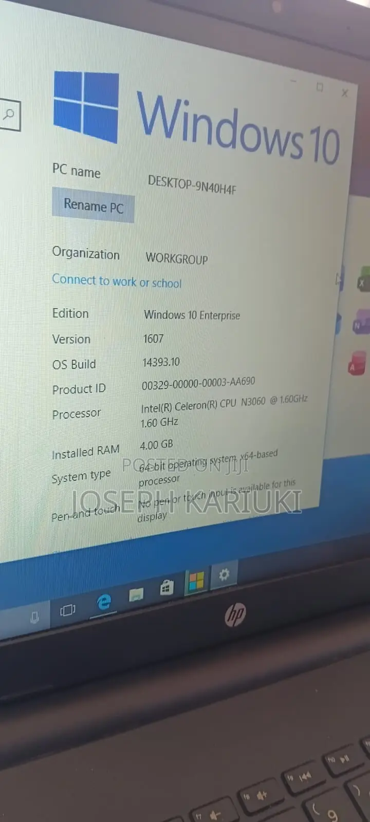 Laptop HP 4GB Intel Celeron HDD 500GB
