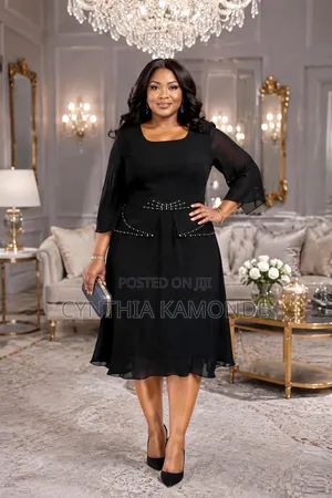 Beautiful Chiffon Midi Dress – Office Occasion Wear