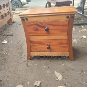 Solid Hardwood 2-Drawer Bedside Table / Nightstand