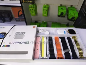 7 in 1 Smartwatch With 7 Straps and Earpods