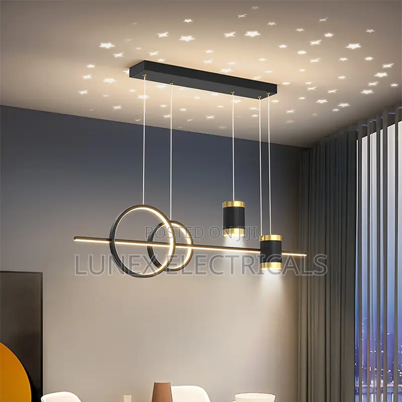 Black Ceiling Chandelier Modern LED Pendant Light