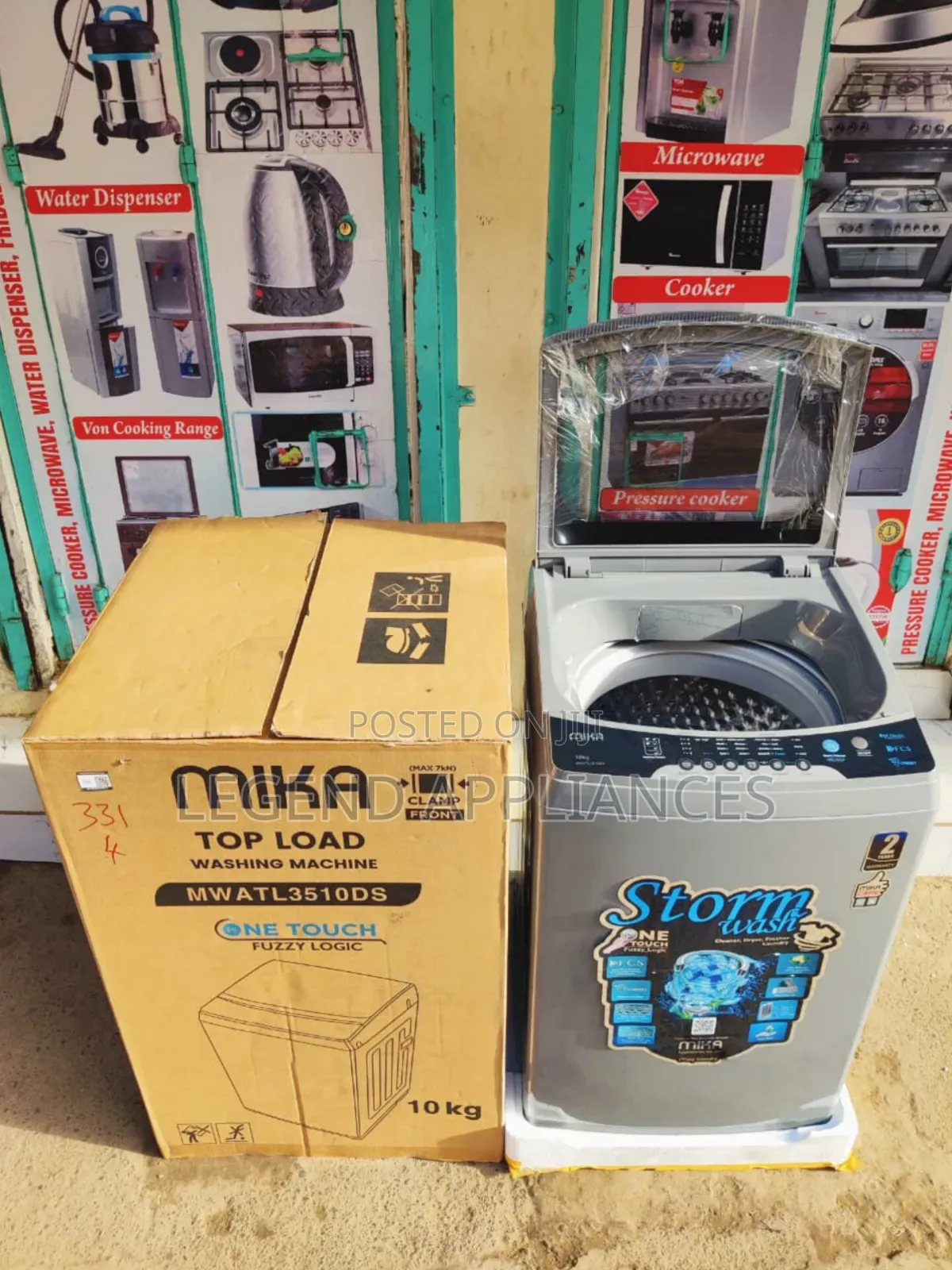 MIKA Washing Machine, 10Kg, Top Load Washer