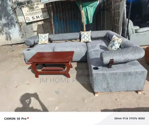 Modern L Shaped Sofa 6 Seator With Spring Cushion