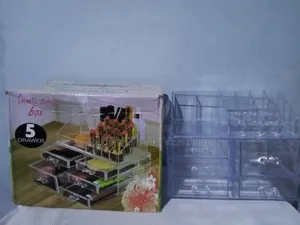 5 Drawer Clear Acrylic Cosmetic Storage Box Makeup Organizer