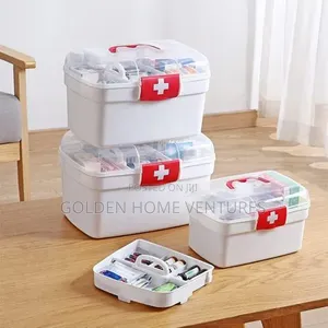 Portable Plastic First Aid Box Organizer Empty Storage Case