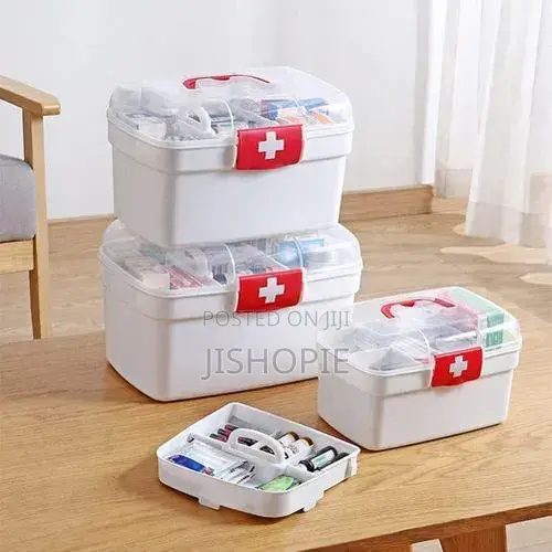 Portable Plastic First Aid Box Organizer Empty Storage Case