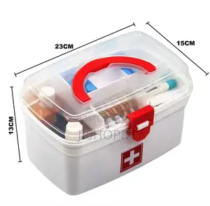 Portable Plastic First Aid Box Organizer Empty Storage Case
