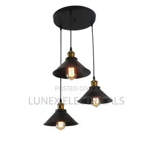 Black Iron Hanging Led Pendant Lamp Kitchen Island