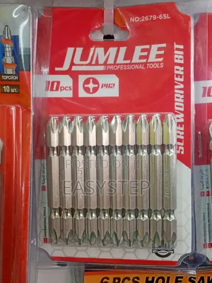 JUMLEE 10Pcs PH2 Double-Ended Screwdriver Bits 65mm -MAGNETIC STAR BIT