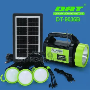 DAT DT-9036B Solar Lighting System FM Radio Bluetooth MP3 3 Bulbs